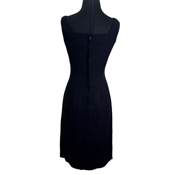 1950s Audrey Hepburn Style Little Black Cocktail Dress – Size 2 - Picture 14 of 16